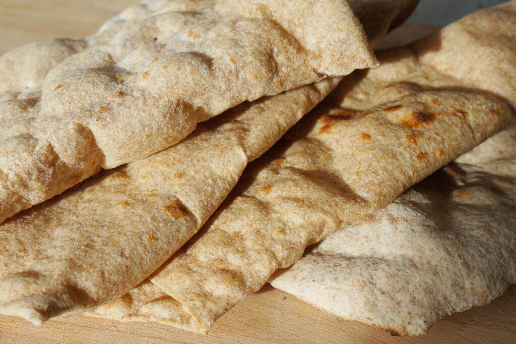 Chapati bagt under grill